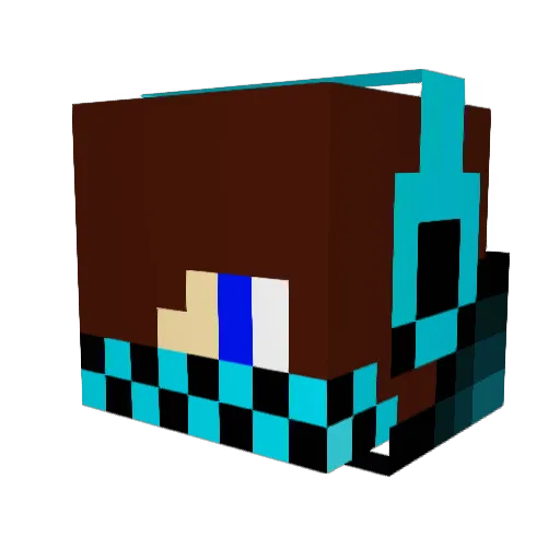 PetroxSP Minecraft avatar head, 3D render