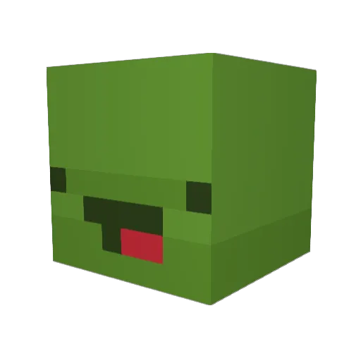 Petssss Minecraft avatar head, 3D render