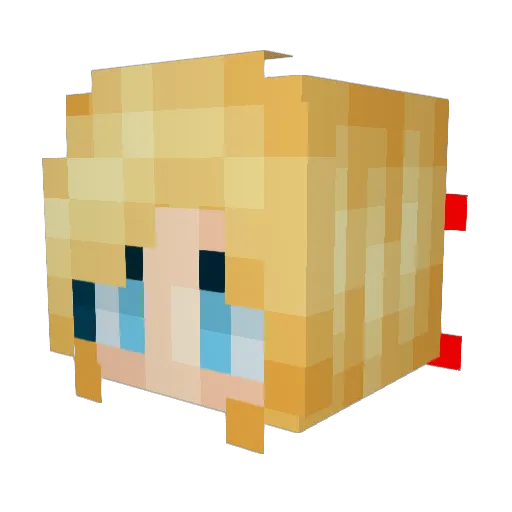 PettankoXO Minecraft avatar head, 3D render
