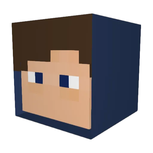PettitMax Minecraft avatar head, 3D render