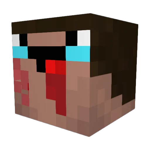 Pettrob Minecraft avatar head, 3D render