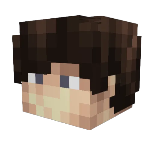 Petunia97 Minecraft avatar head, 3D render
