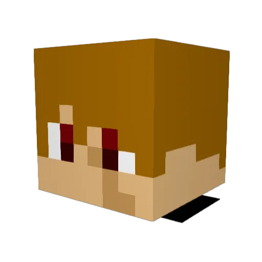 PeturFans Minecraft avatar head, 3D render