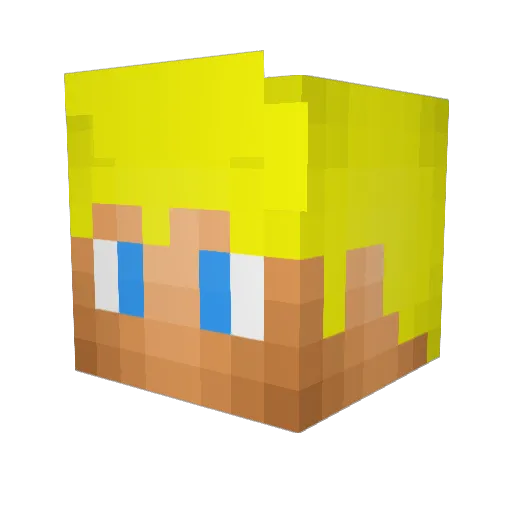 PeturM Minecraft avatar head, 3D render