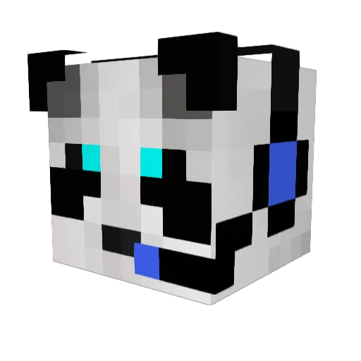 PeturbedMoose Minecraft avatar head, 3D render