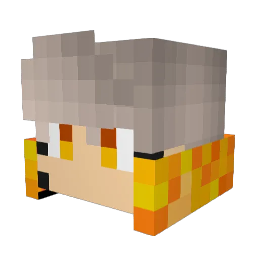 Petzenith Minecraft avatar head, 3D render