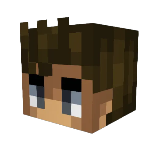 Peuchseb1 Minecraft avatar head, 3D render