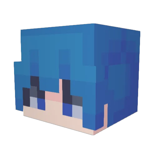 Peul_Do Minecraft avatar head, 3D render