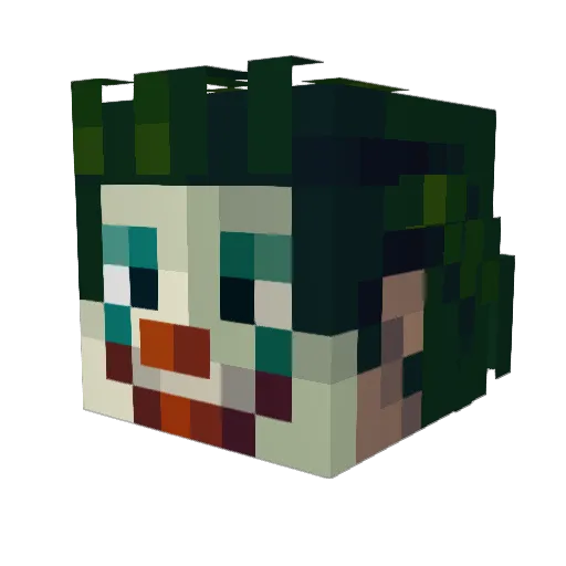 Peusum Minecraft avatar head, 3D render