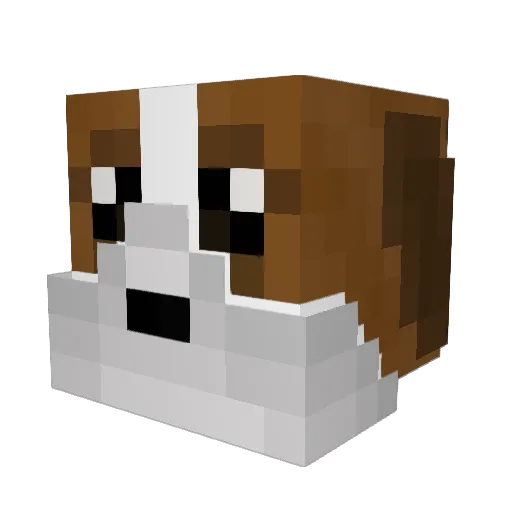 Peverax Minecraft avatar head, 3D render