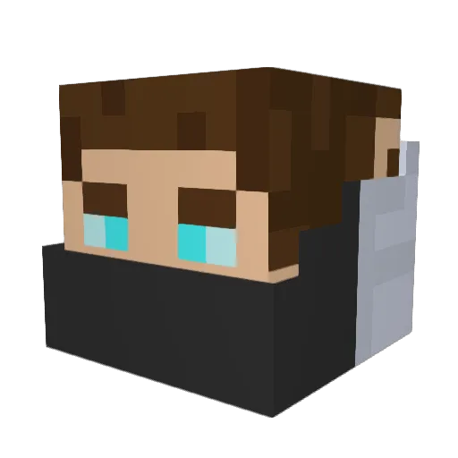 Pewdaddy Minecraft avatar head, 3D render