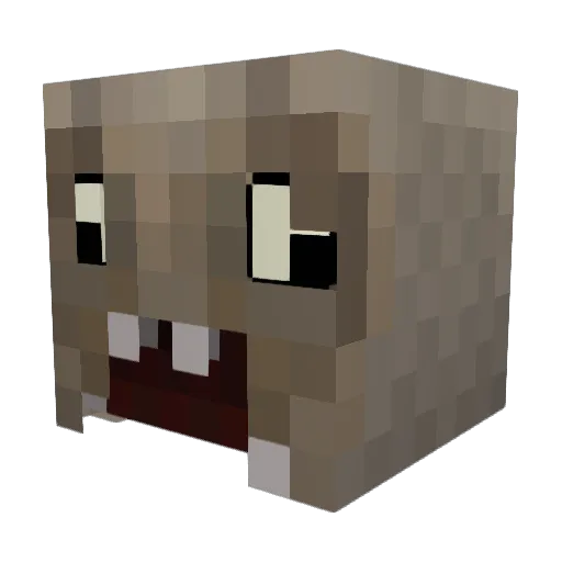 Pewdsture Minecraft avatar head, 3D render