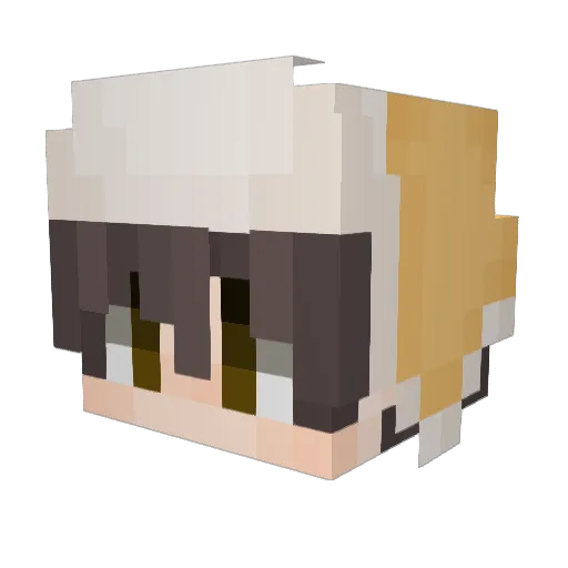 PewpewSeto Minecraft avatar head, 3D render
