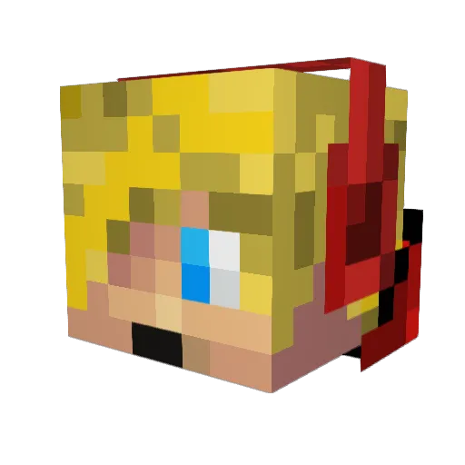 Pex99 Minecraft avatar head, 3D render