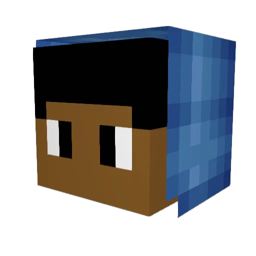 Pexgame Minecraft avatar head, 3D render