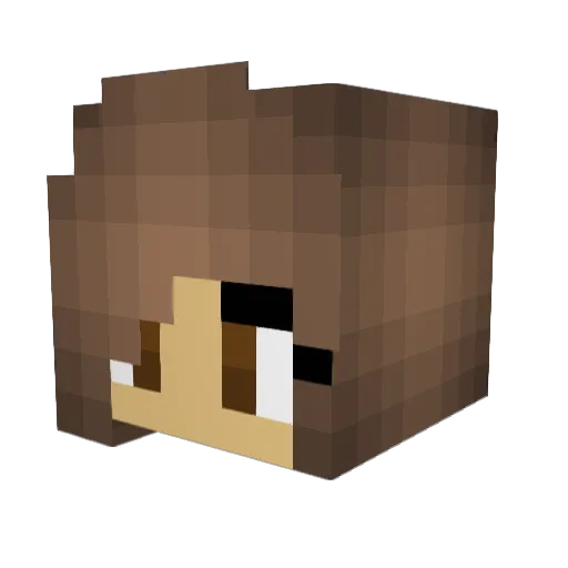 Pexitas Minecraft avatar head, 3D render