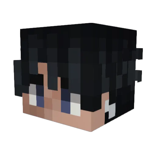 Pexsu Minecraft avatar head, 3D render