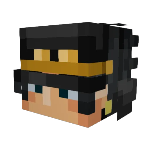 Pextim Minecraft avatar head, 3D render