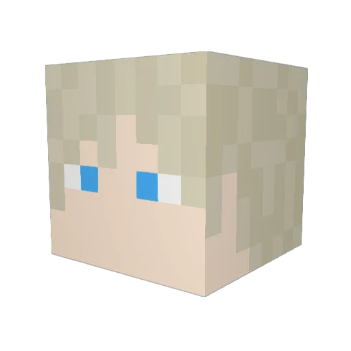 PeyNov Minecraft avatar head, 3D render