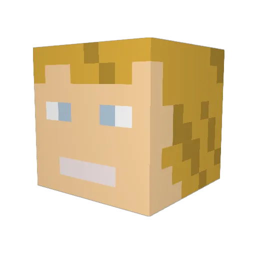 PeyPeyMadeIt Minecraft avatar head, 3D render