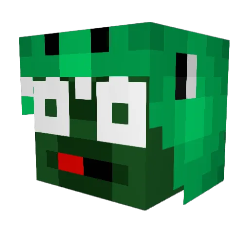 Peylep Minecraft avatar head, 3D render