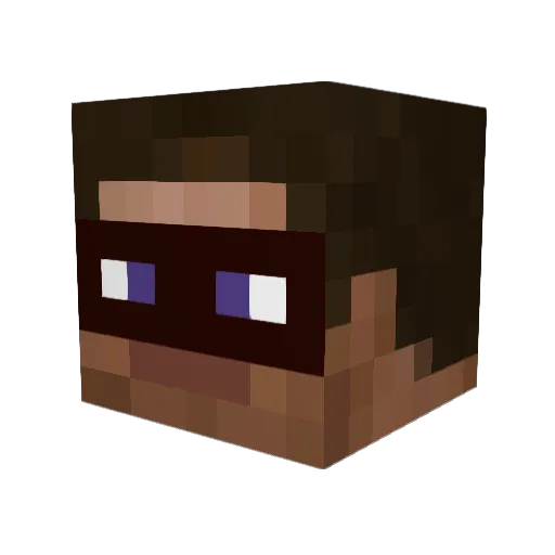 Peynir Minecraft avatar head, 3D render