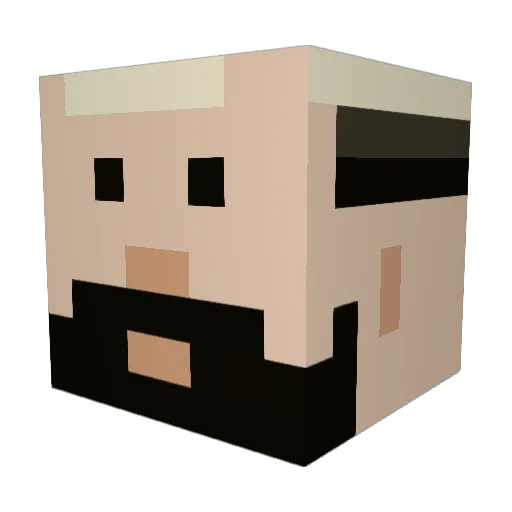 Peyroou Minecraft avatar head, 3D render