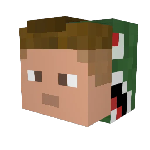 Peytonovich Minecraft avatar head, 3D render