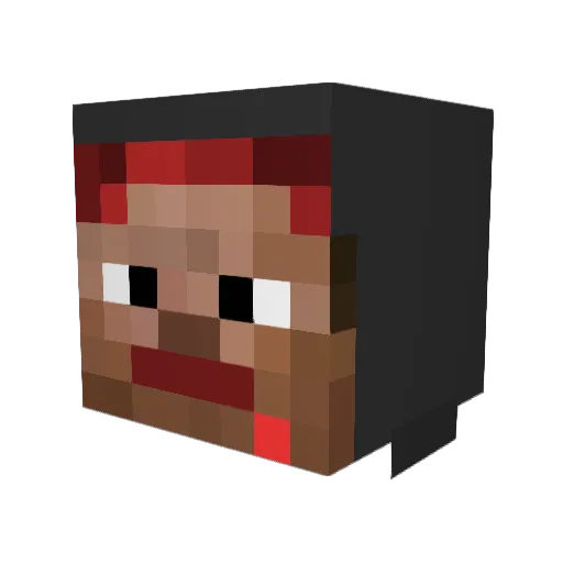 Peytz Minecraft avatar head, 3D render