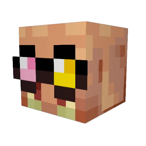 PezMon__ Minecraft avatar head, 3D render