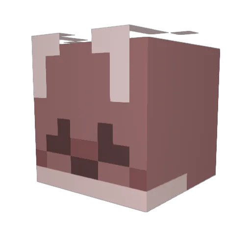 Pezde4r Minecraft avatar head, 3D render