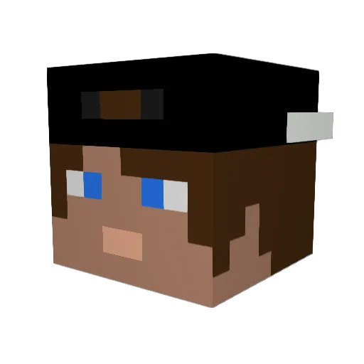 Pezkaa Minecraft avatar head, 3D render