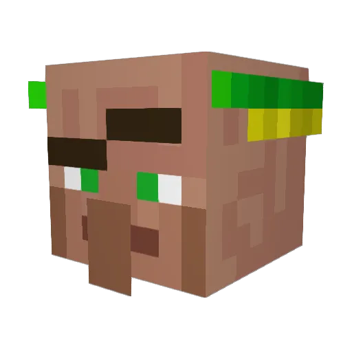 PezyGoat Minecraft avatar head, 3D render