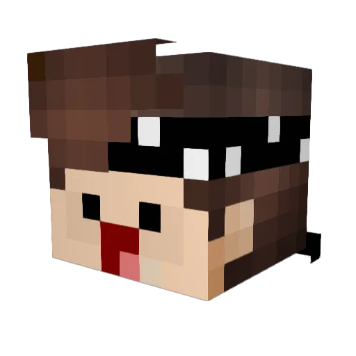 PezzPlayzYT Minecraft avatar head, 3D render