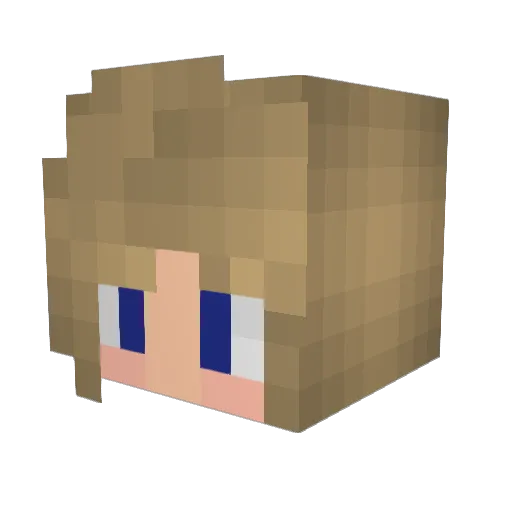 Pfannekuchen2 Minecraft avatar head, 3D render