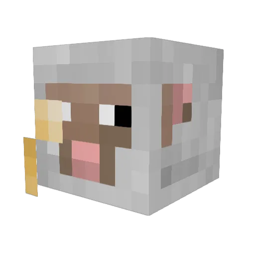Pfeiffneur Minecraft avatar head, 3D render