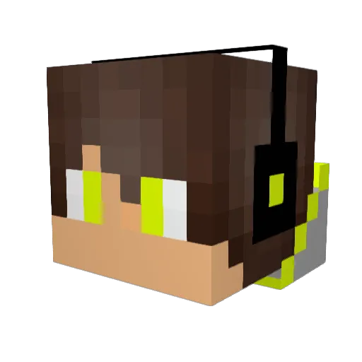 Pfeifinator Minecraft avatar head, 3D render