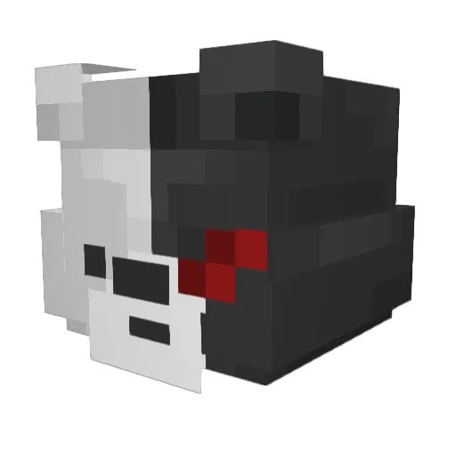 Pffbear Minecraft avatar head, 3D render