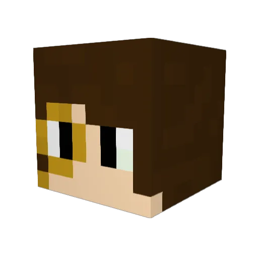 PfiffGerste Minecraft avatar head, 3D render