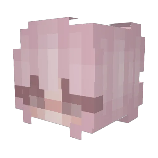 Pfirsich_ Minecraft avatar head, 3D render