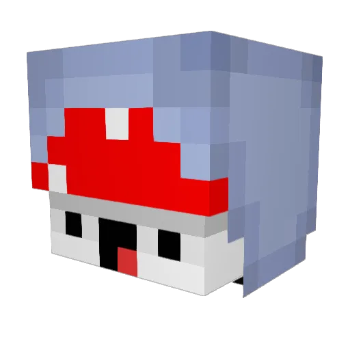 Pfirsich_jr Minecraft avatar head, 3D render