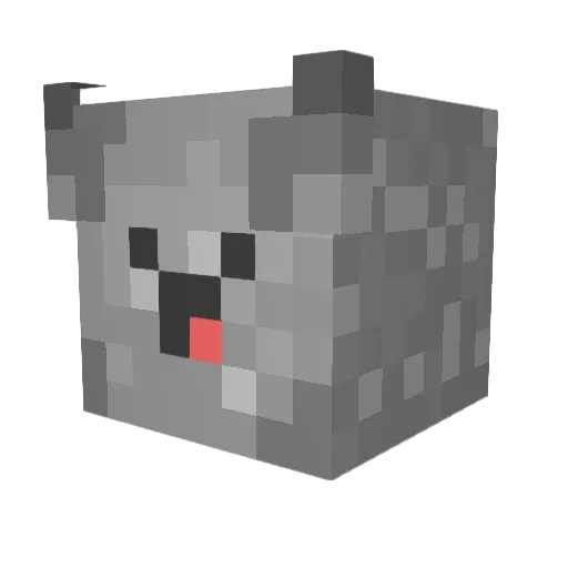 Pfirsichkiller Minecraft avatar head, 3D render