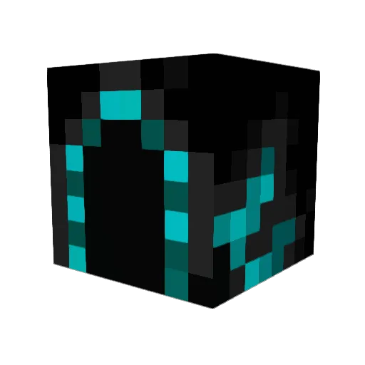 Pfirsichringe Minecraft avatar head, 3D render
