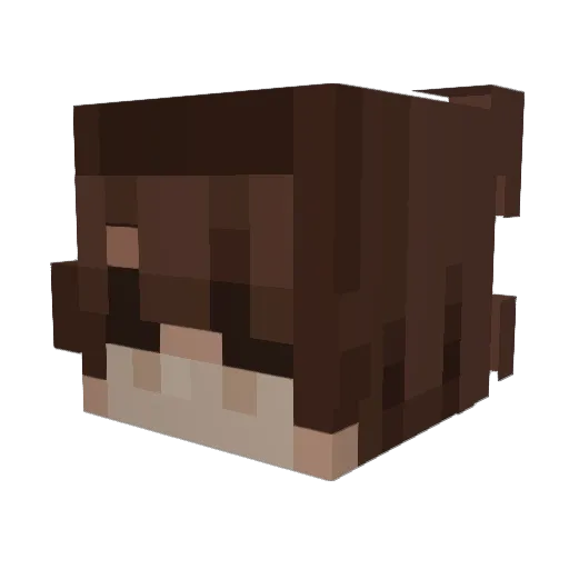 Pfiu Minecraft avatar head, 3D render