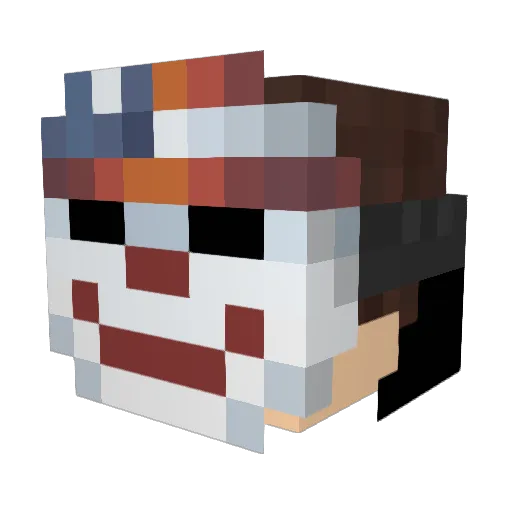 Pfkkkk Minecraft avatar head, 3D render