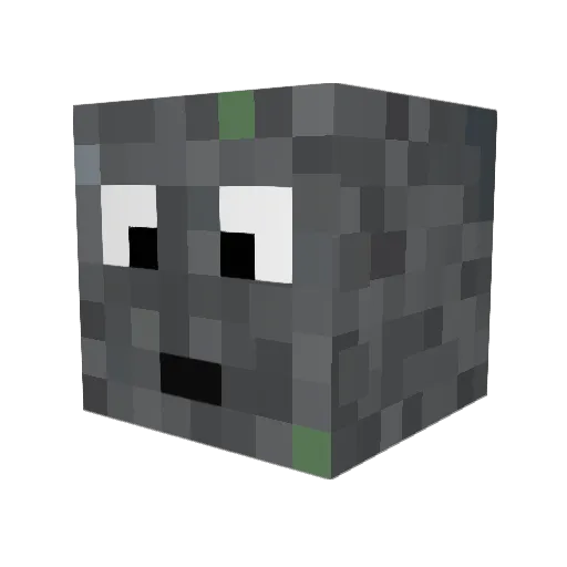 Pflasterstone Minecraft avatar head, 3D render