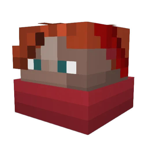 Pflomi Minecraft avatar head, 3D render