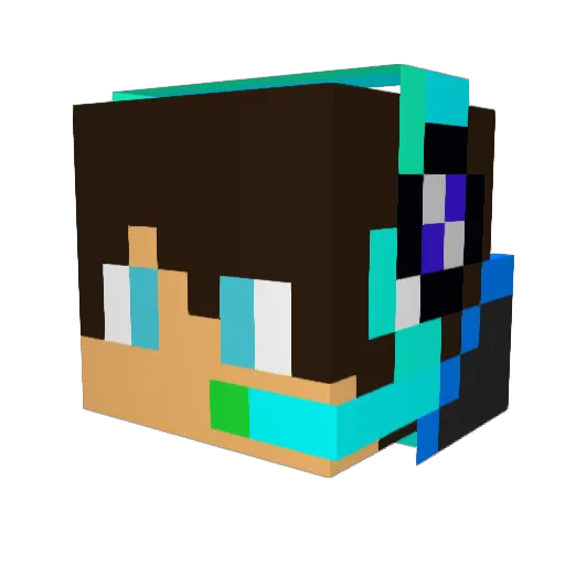 Pfossen Minecraft avatar head, 3D render