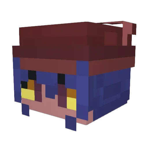 Pfostinator Minecraft avatar head, 3D render