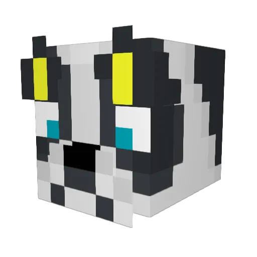 Pg394 Minecraft avatar head, 3D render